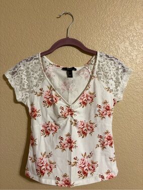 Forever 21 Lacey Floral Top